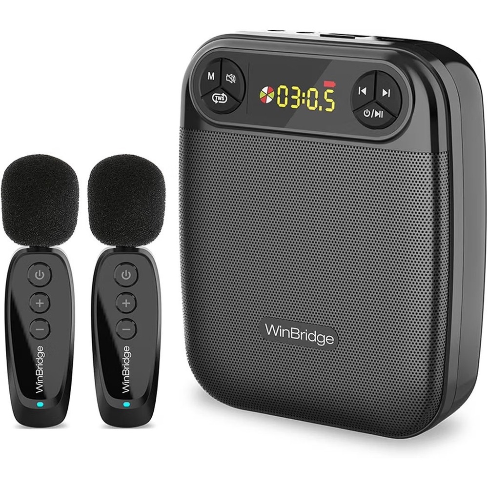 WinBridge Voice Amplifier 2 Wireless Mics Bluetooth Portable PA Speaker WB004